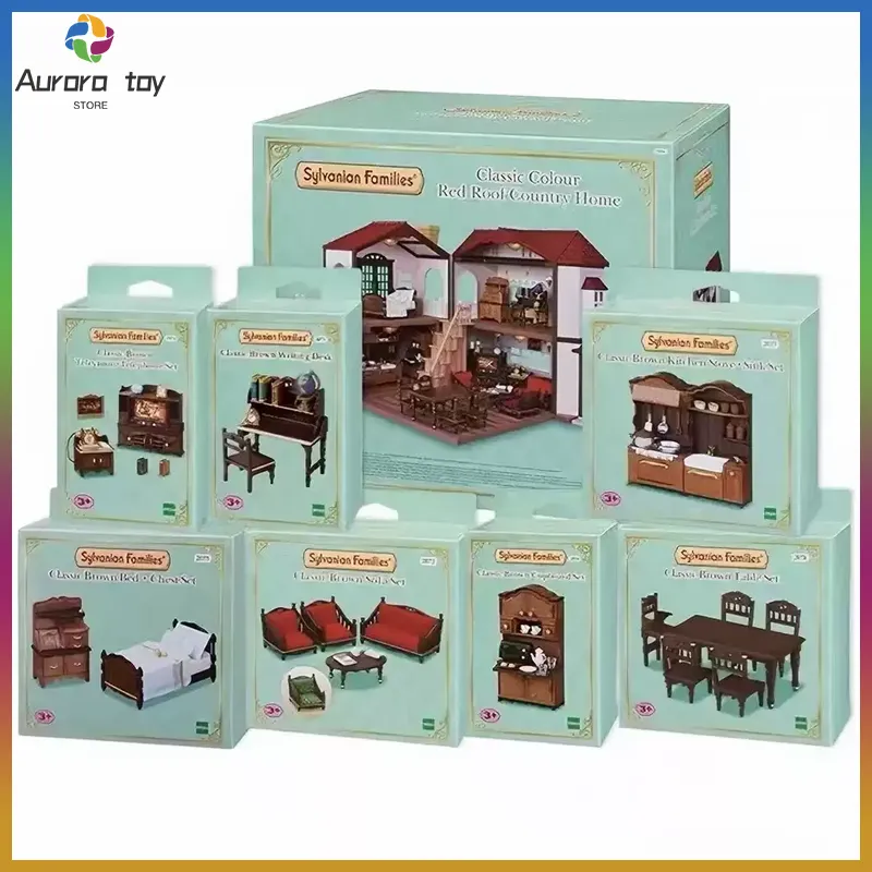 Vintage Collectible Furniture - Original Sylvanian Families Classic Brown Vintage