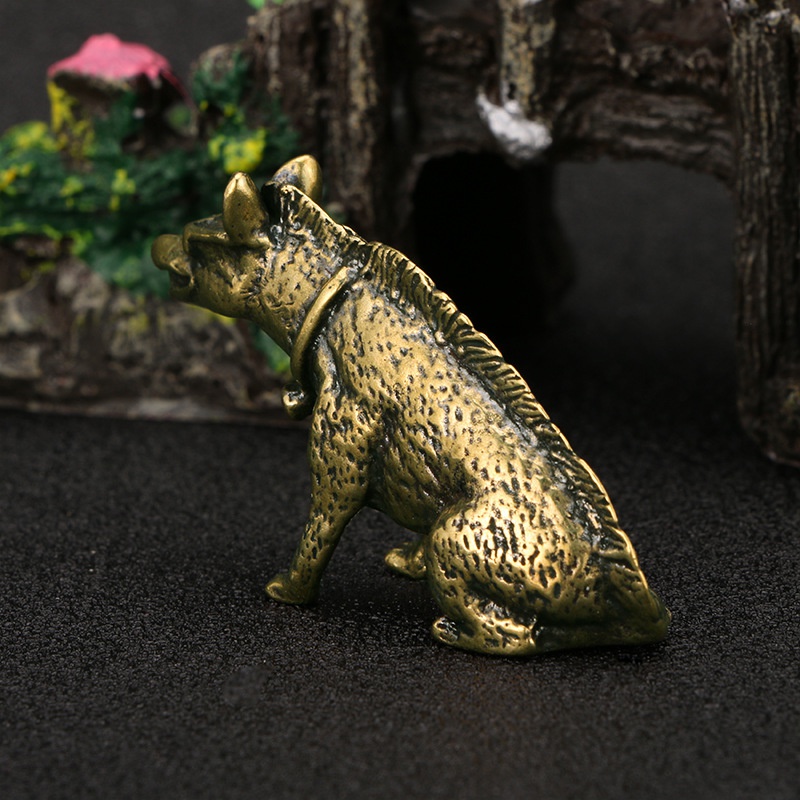Brass Hyaenidae with Eyes Stat - Vintage Collectible Accessories ulasan dan harga