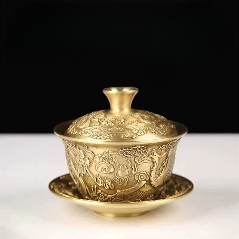 Vintage Brass Embossed Dragon  - Vintage Collectible Furniture ulasan dan harga