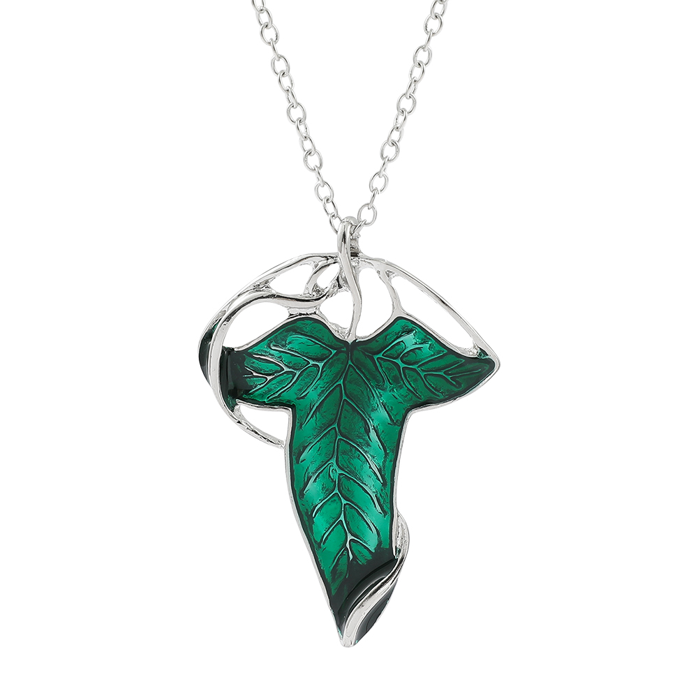 Vintage Green Leaf Pendant Nec - Vintage Jewelry Collection ulasan dan harga