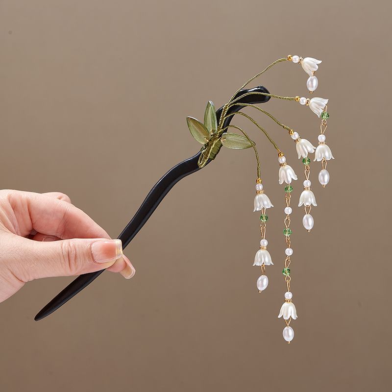 Wooden Flower Hairpin Vintage  - Vintage Jewelry Collection ulasan dan harga