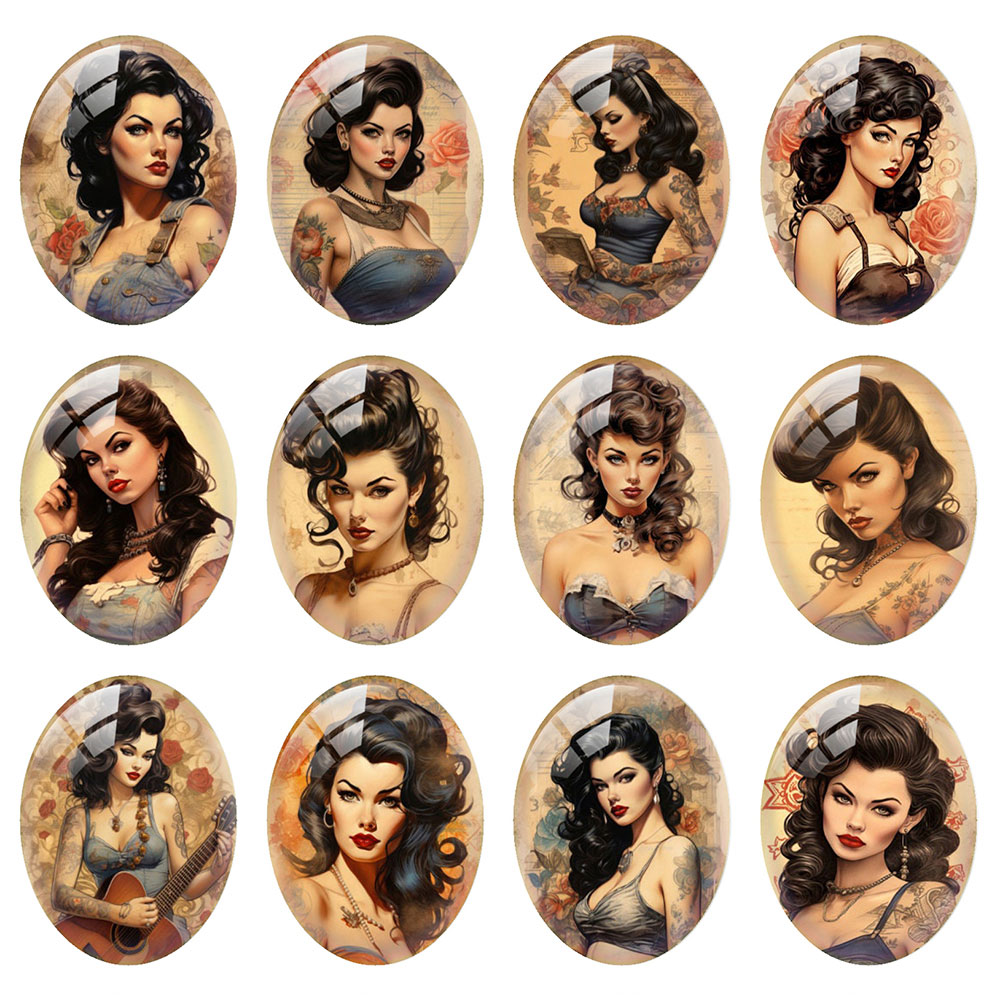 Random Mixed Round/Oval/Square - Vintage Jewelry Collection ulasan dan harga
