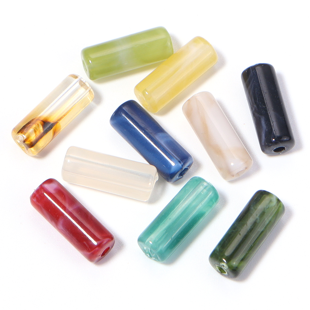 100pcs/lot Cylinder Acrylic Be - Vintage Jewelry Collection ulasan dan harga