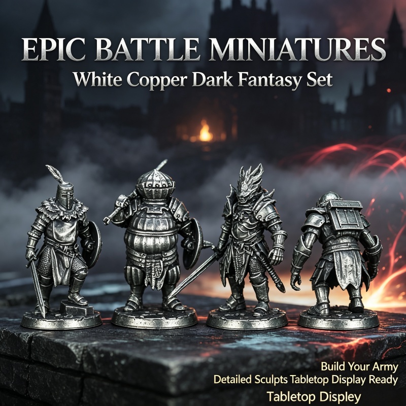 White Copper Metal Tabletop Mi - Vintage Game Collection ulasan dan harga