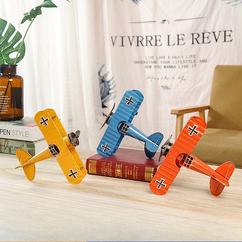 Vintage Retro Metal Plane Moto - Vintage Collectible Furniture ulasan dan harga