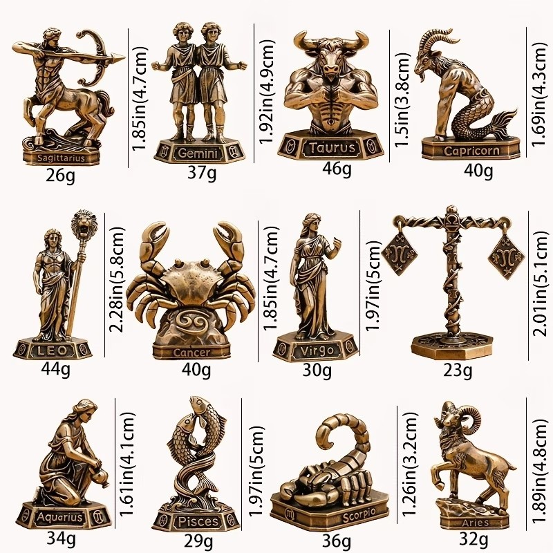 Handmade Brass Zodiac Ornament - Vintage Collectible Furniture ulasan dan harga