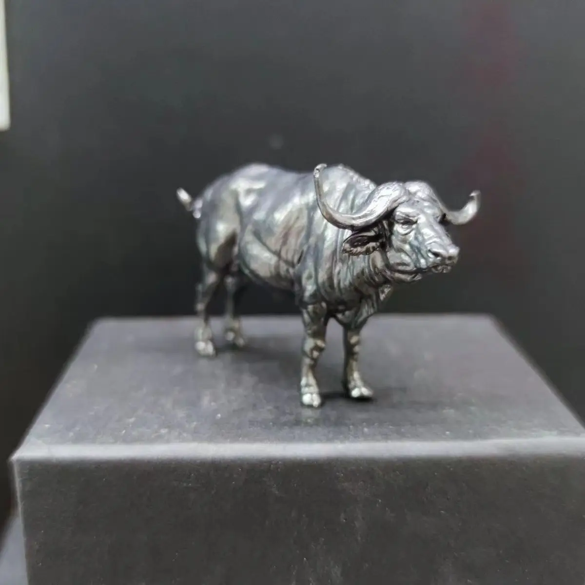 Brass African Buffalo Sculptur - Vintage Collectible Furniture ulasan dan harga