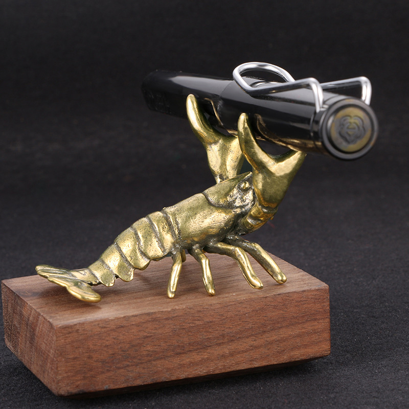 【F】Solid Brass Crayfish Orname - Vintage Collectible Furniture ulasan dan harga