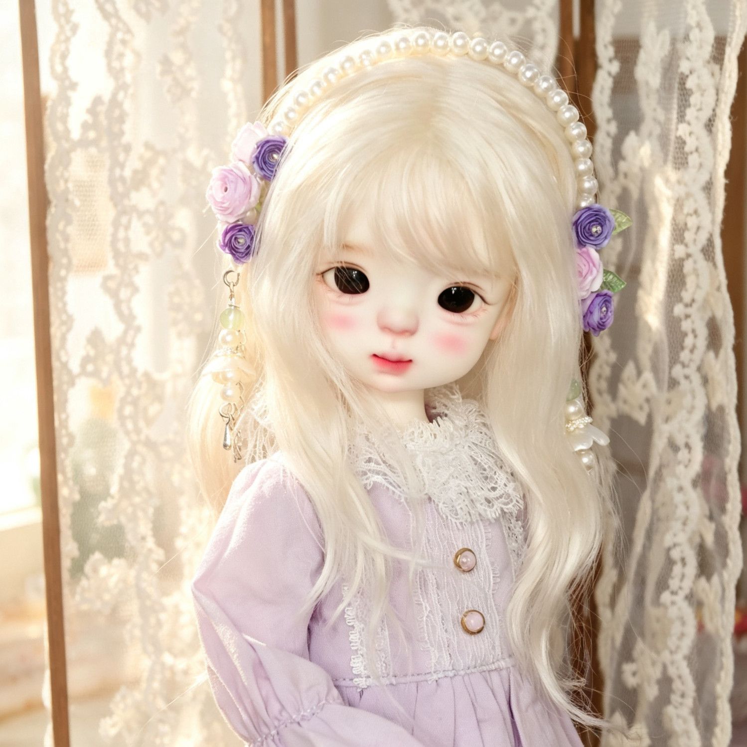 Hand Made Pearl Flower Doll He - Vintage Collectible Accessories ulasan dan harga